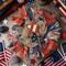 Rustic Patriotic Wreath for Front Door 14 Inch 4th of July Red White Blue Star American Flag